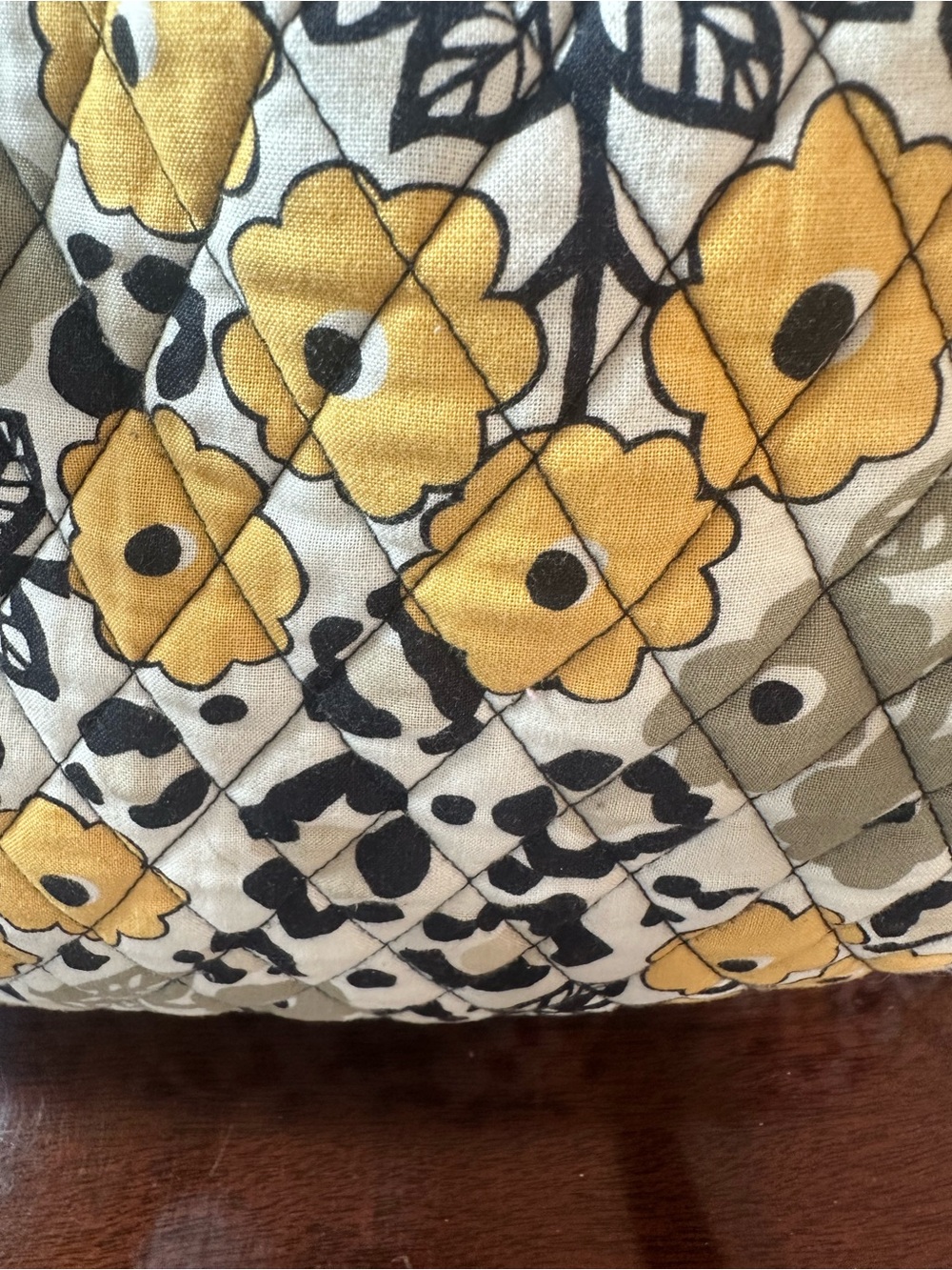 Vera Bradley Quilted Floral Weekender Bag - Yellow Floral - Picture 3 of 9